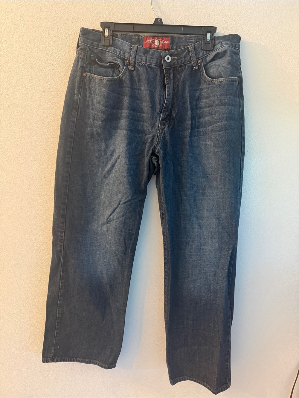 Lucky Brand Men's Dark Blue Straight Jeans